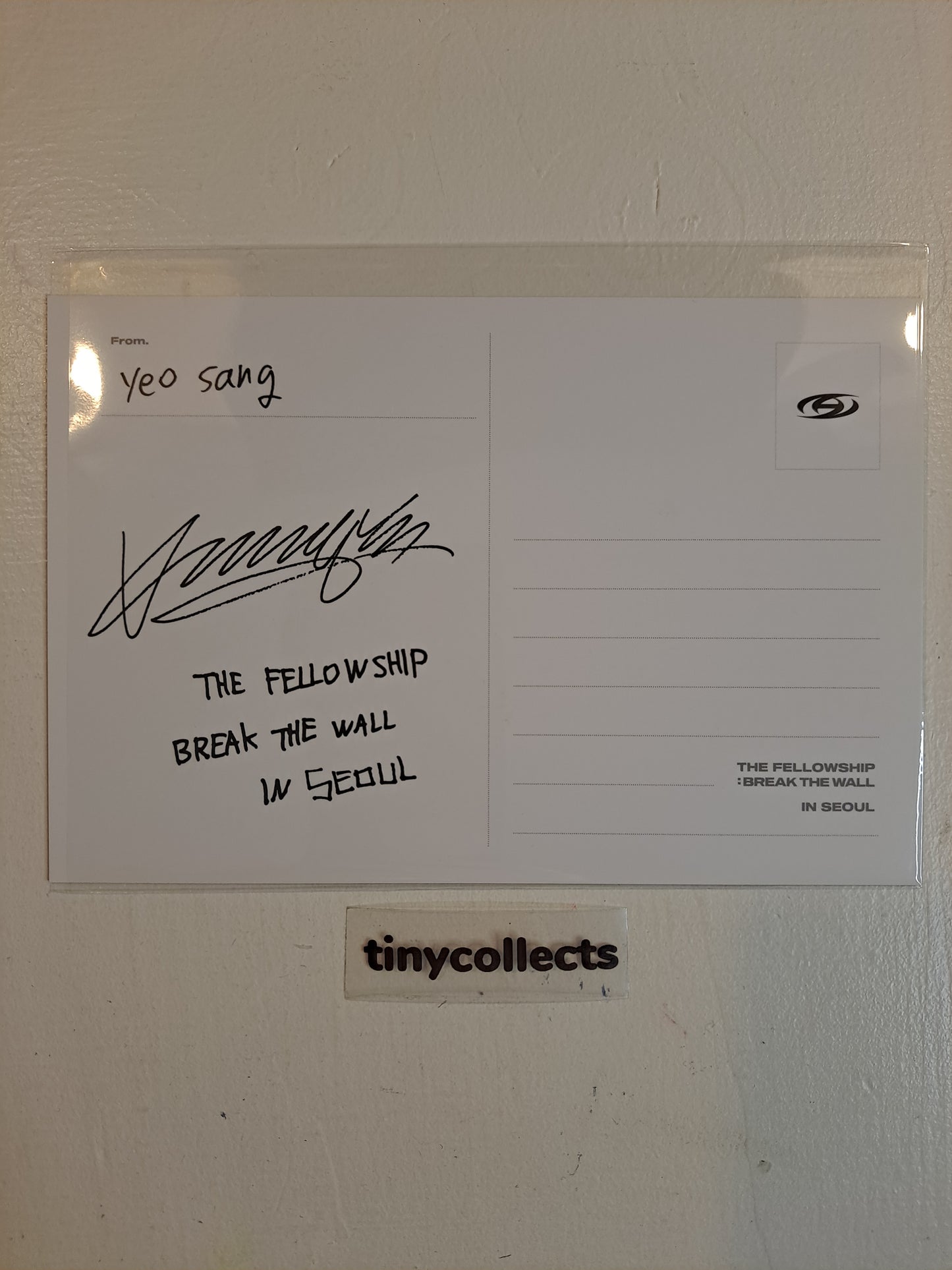 Yeosang Postcard Blu-ray incl. The Fellowship: Break The Wall in Seoul Tour ATEEZ