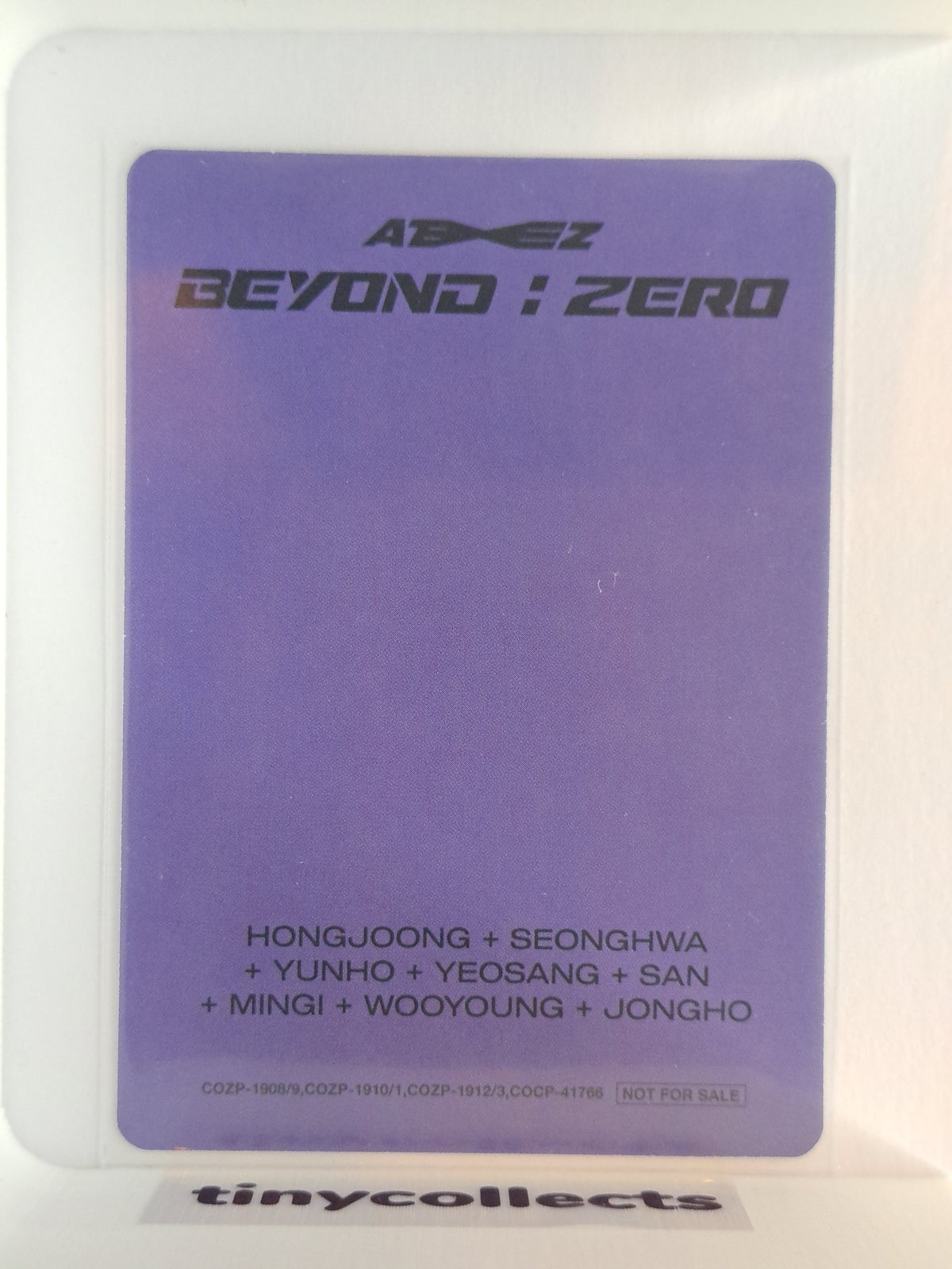 Jongho Album incl. ver. B Beyond: Zero Japanese ATEEZ