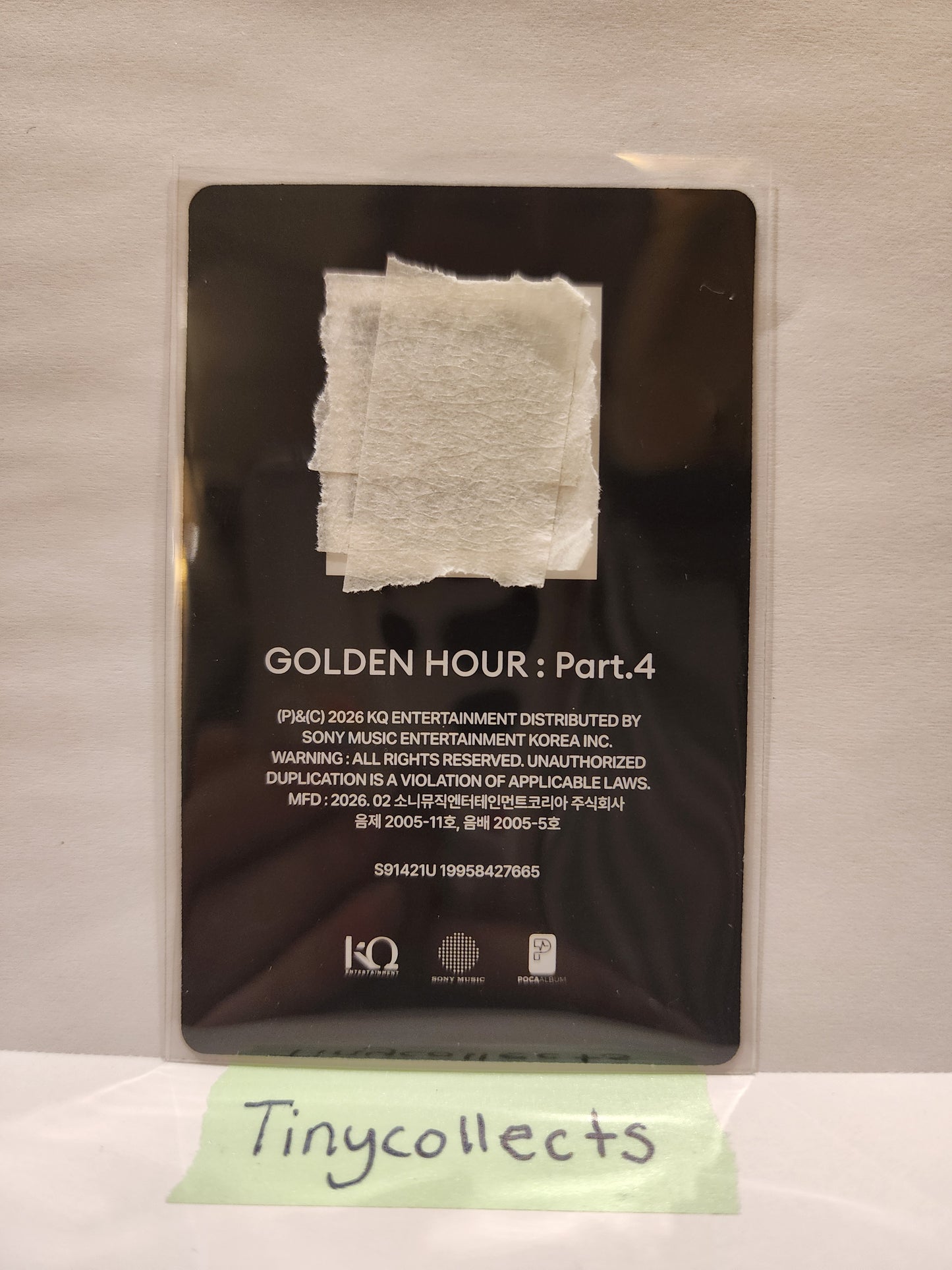 Hongjoong Z ver. QR poca incl. Golden Hour part 4 ATEEZ