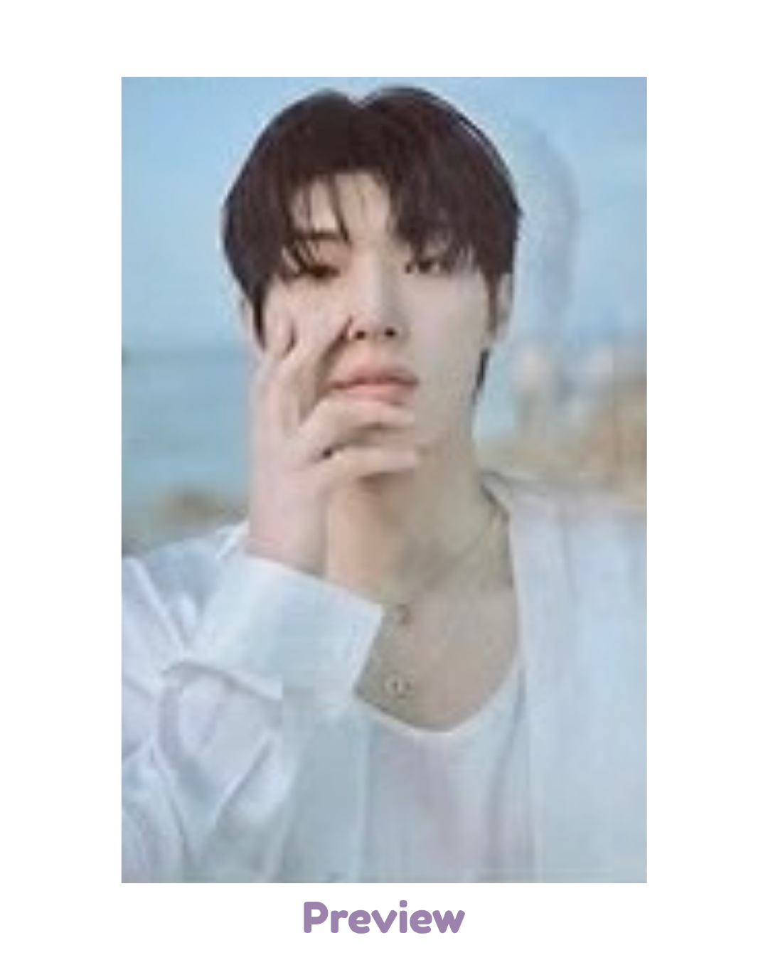 Mingi SNS+80K Lucky Draw ver. Postcard Purchase Benefit Blue Drift 8th Anniversary Exhibition ATEEZ