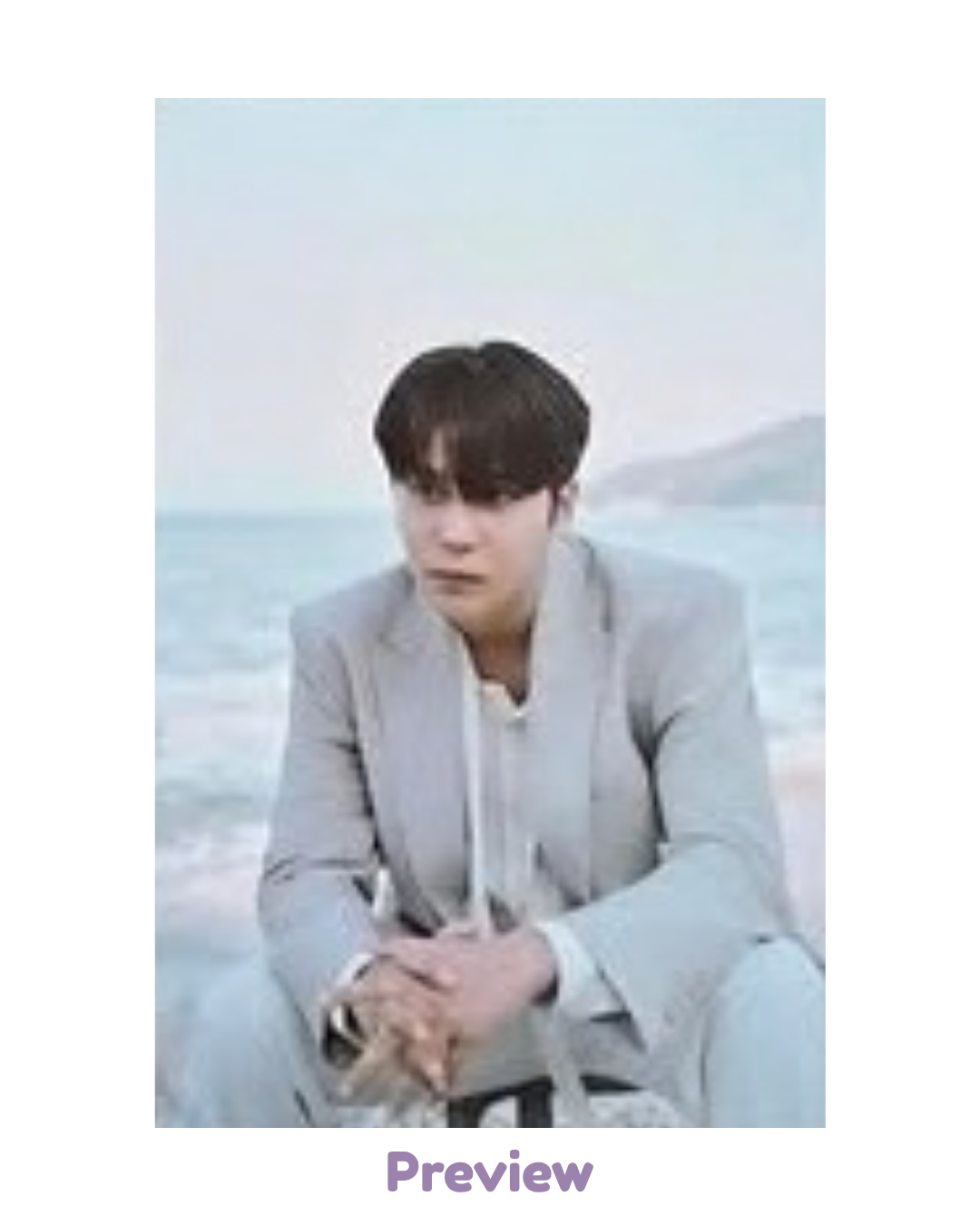 Jongho SNS+80K Lucky Draw ver. Postcard Purchase Benefit Blue Drift 8th Anniversary Exhibition ATEEZ