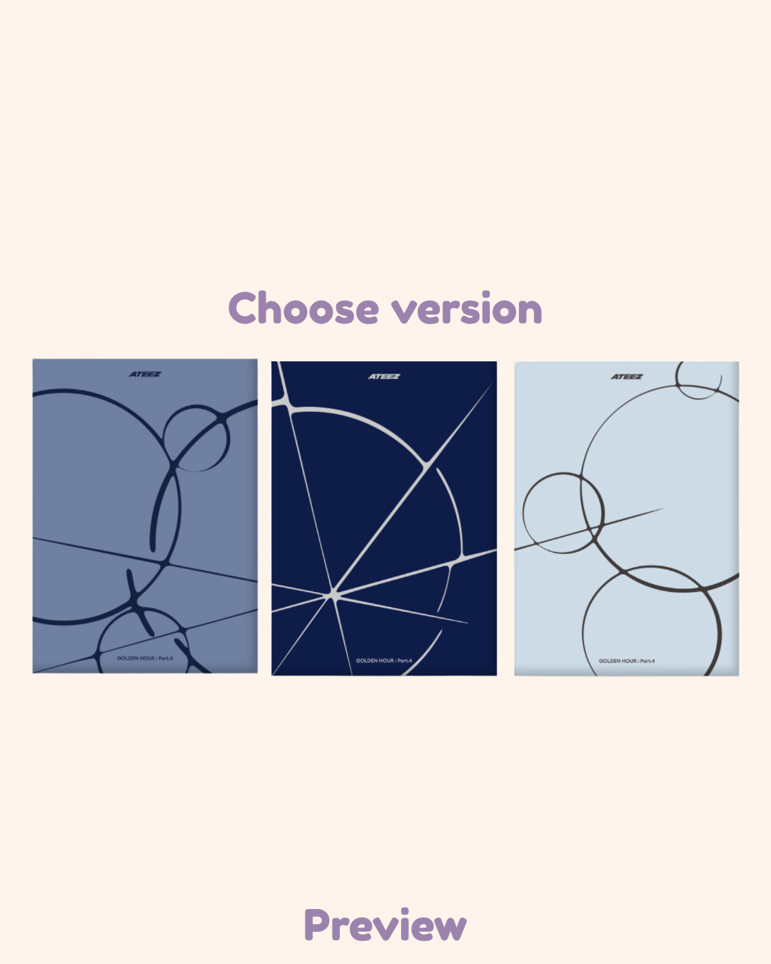 Sealed Poca album choose version Golden Hour part 4 ATEEZ