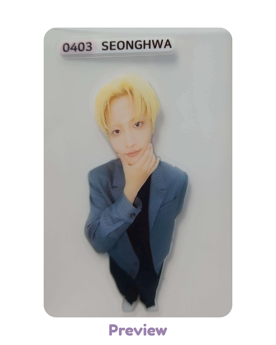 Seonghwa Hellolive 1.2 Bolchi Bread ver. POB sticker 3:1 Golden Hour part 5 ATEEZ