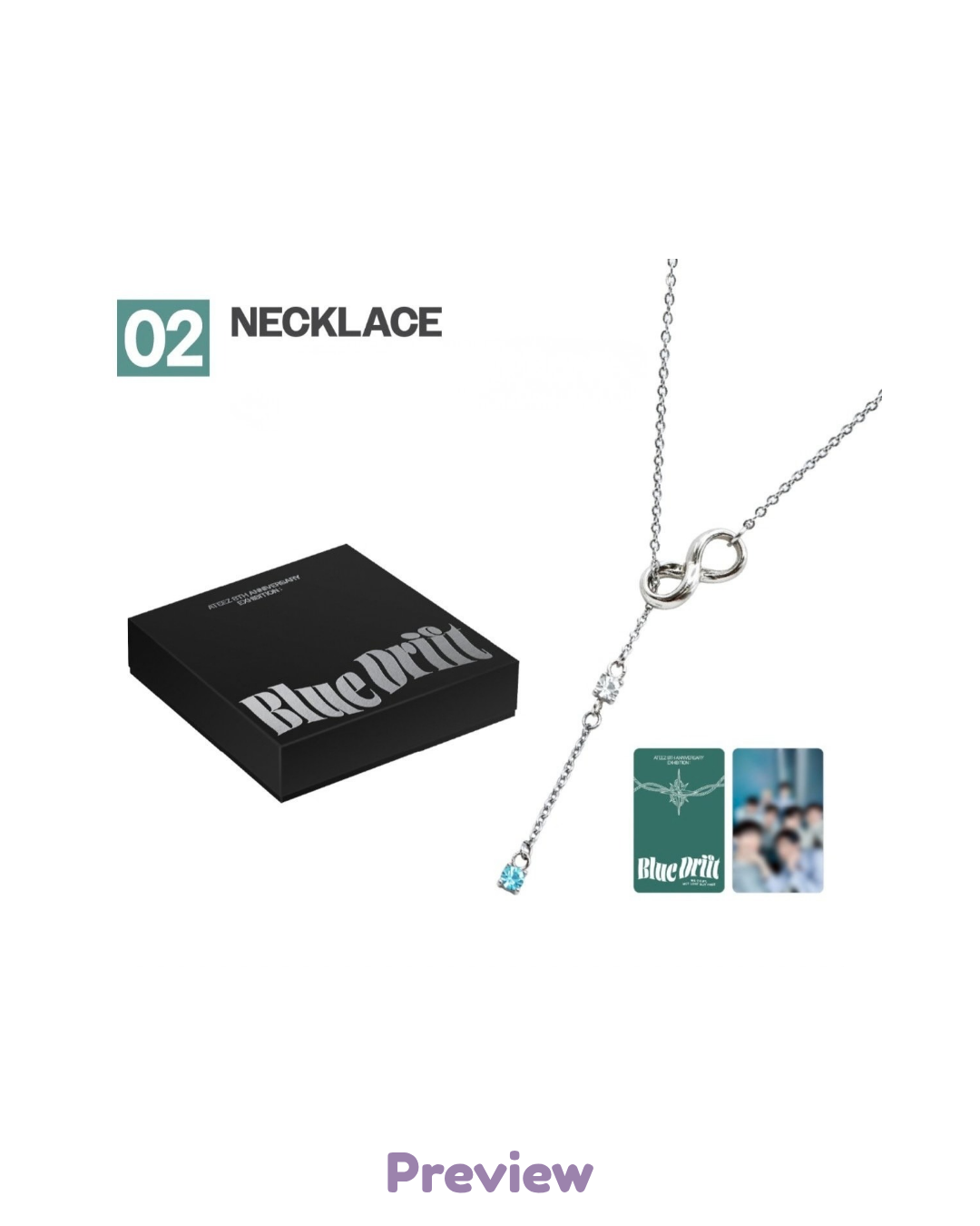 Blue Drift Necklace Merch 8th Anniversary Exhibition ATEEZ
