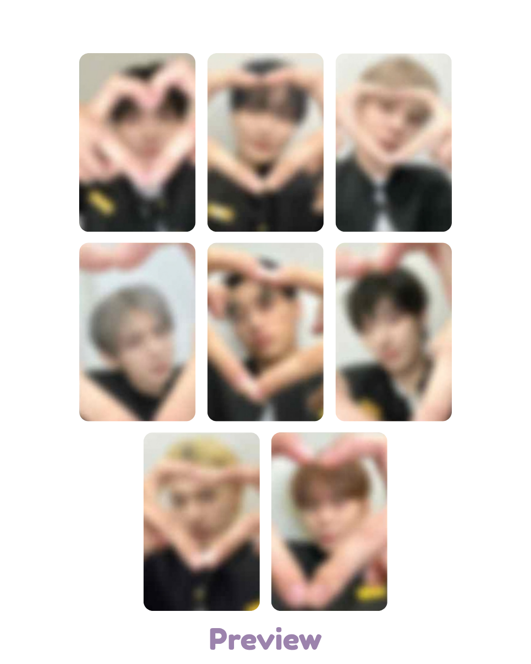 Set/OT8 Makestar 6.2 Heart Frame ver. USA online fansign benefit Golden Hour part 5 ATEEZ