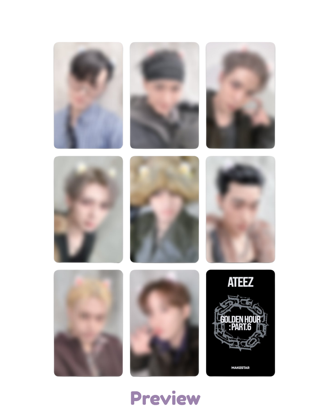 Set/OT8 Makestar 1.1 Teez Kitty ver. POB Golden Hour part 6 ATEEZ