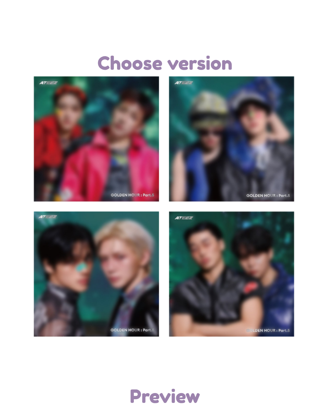 Sealed Unit Digipack choose version Golden Hour part 5 ATEEZ