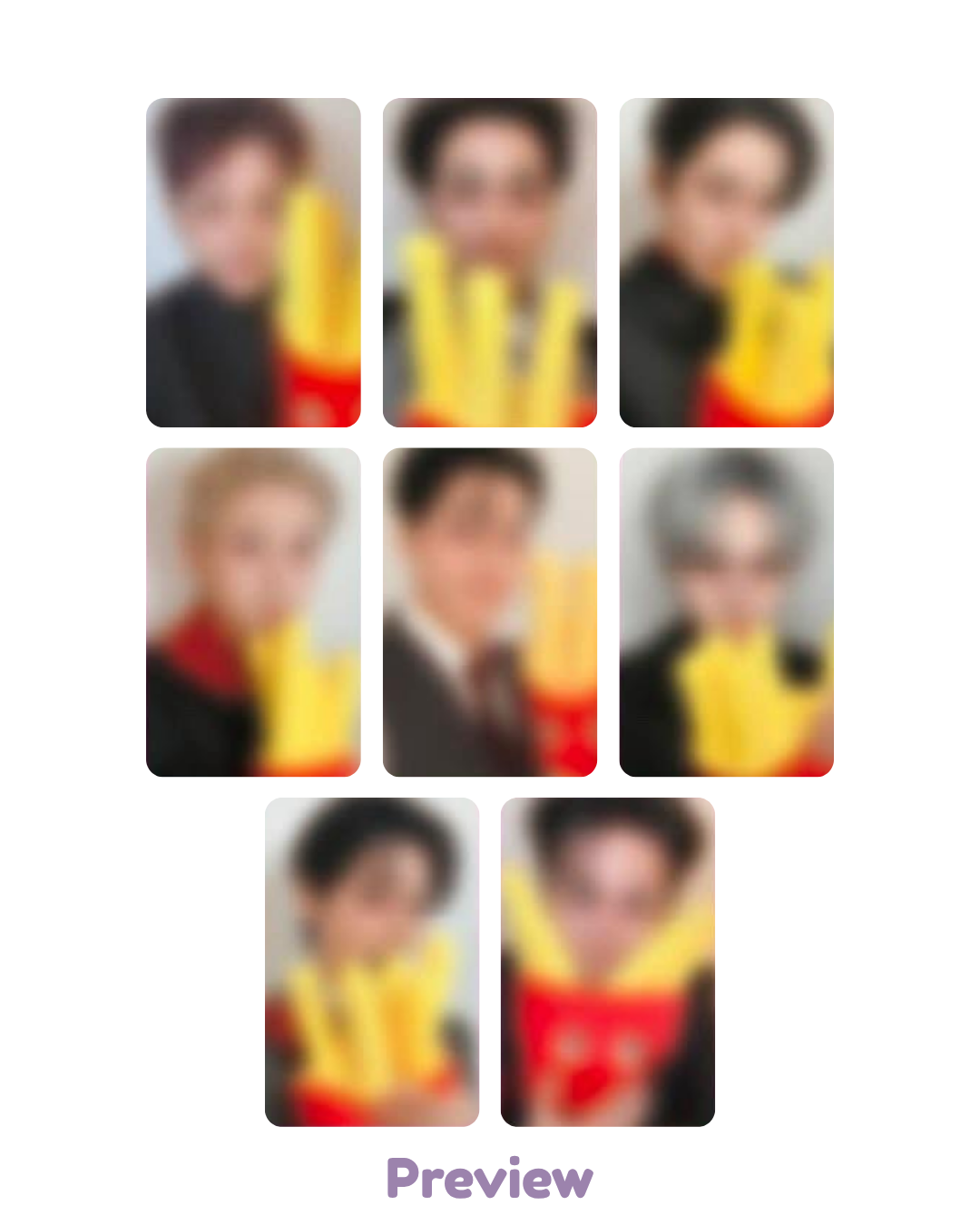 Set/OT8 Ticketlink 2.0 French Fries ver. Fansign Benefit Golden Hour part 5