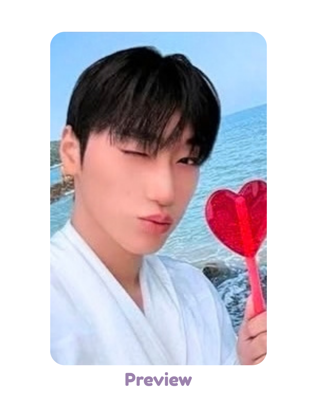 San Welcome Kit Photocard ver. Entree Benefit Blue Drift 8th Anniversary Exhibition ATEEZ