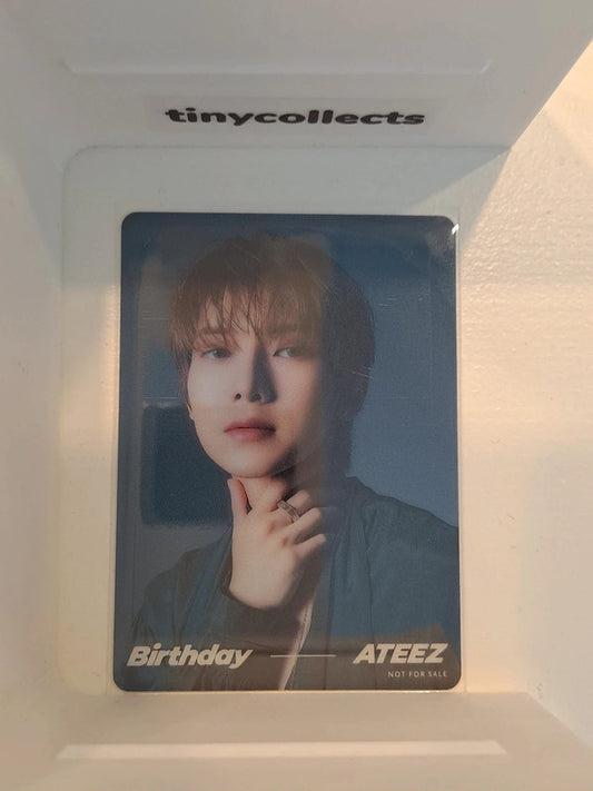 Yeosang HMV clear card POB Birthday ATEEZ