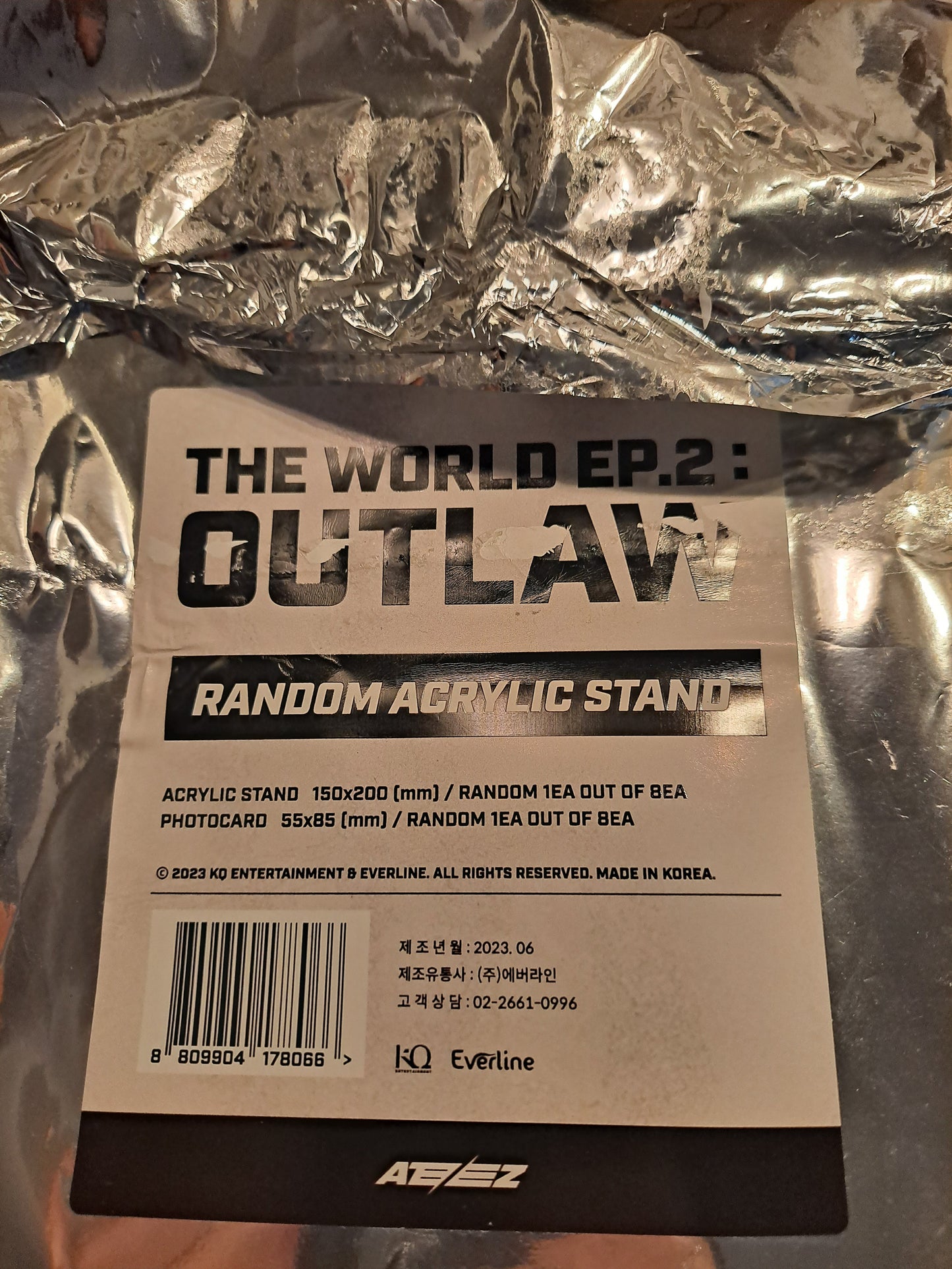 Wooyoung Everline pop-up Acrylic Stand merch ATEEZ