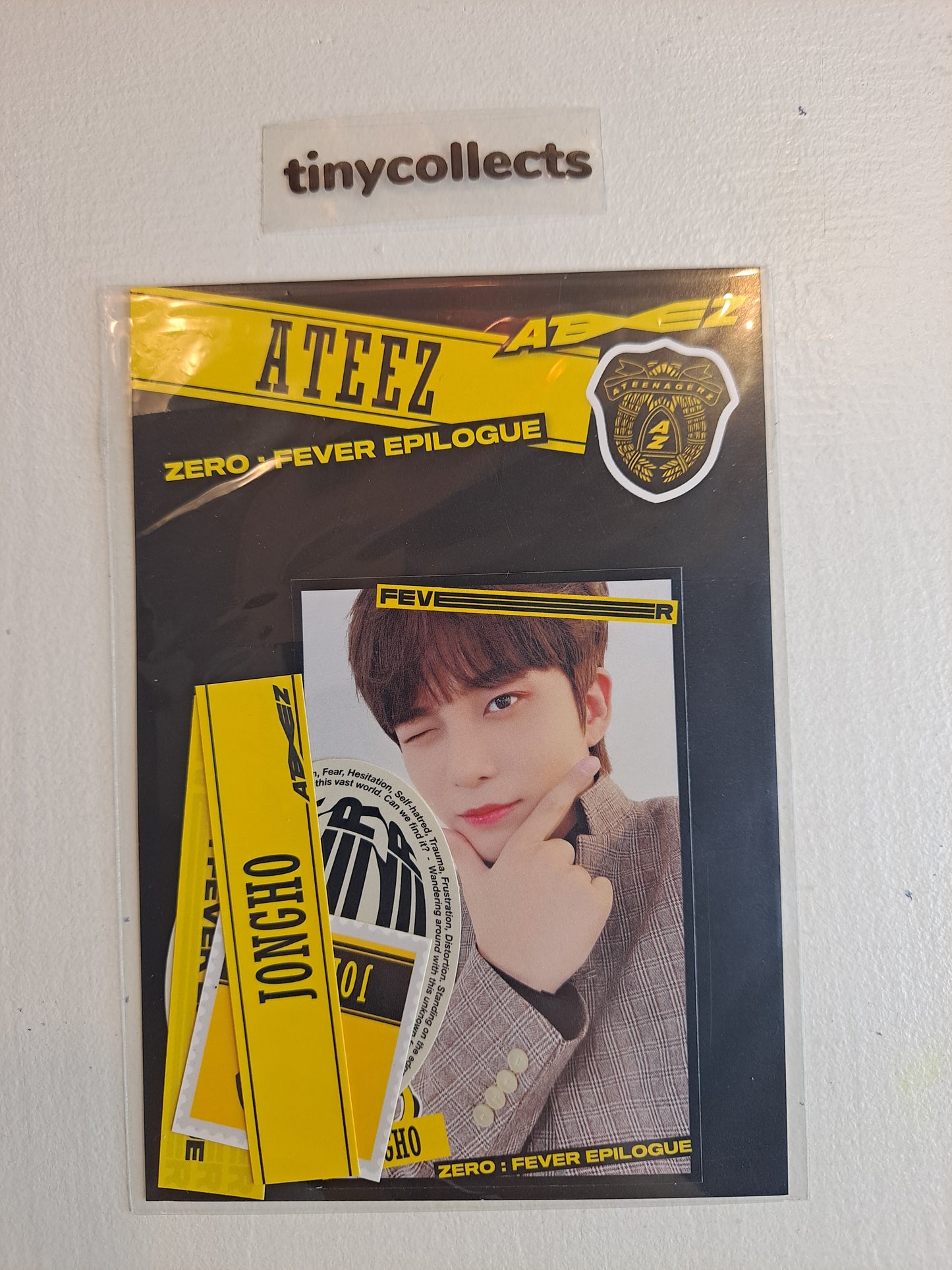 Jongho Japan FC limited benefit sticker Z ver. ZERO: Fever Epilogue ATEEZ