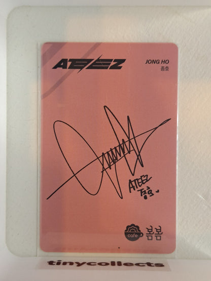 Jongho Cafe BomBom collab benefit ATEEZ