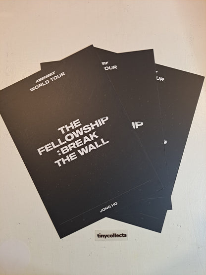 Jongho Poster set The Fellowship: Break the Wall Tour MD ATEEZ