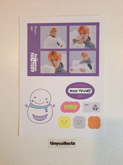 Wooyoung Sticker sheet set Winter Special MD: Snowman Factory ATEEZ