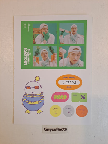 Mingi Sticker sheet set Winter Special MD: Snowman Factory ATEEZ