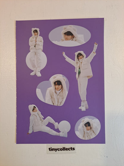Hongjoong Sticker sheet set Winter Special MD: Snowman Factory ATEEZ