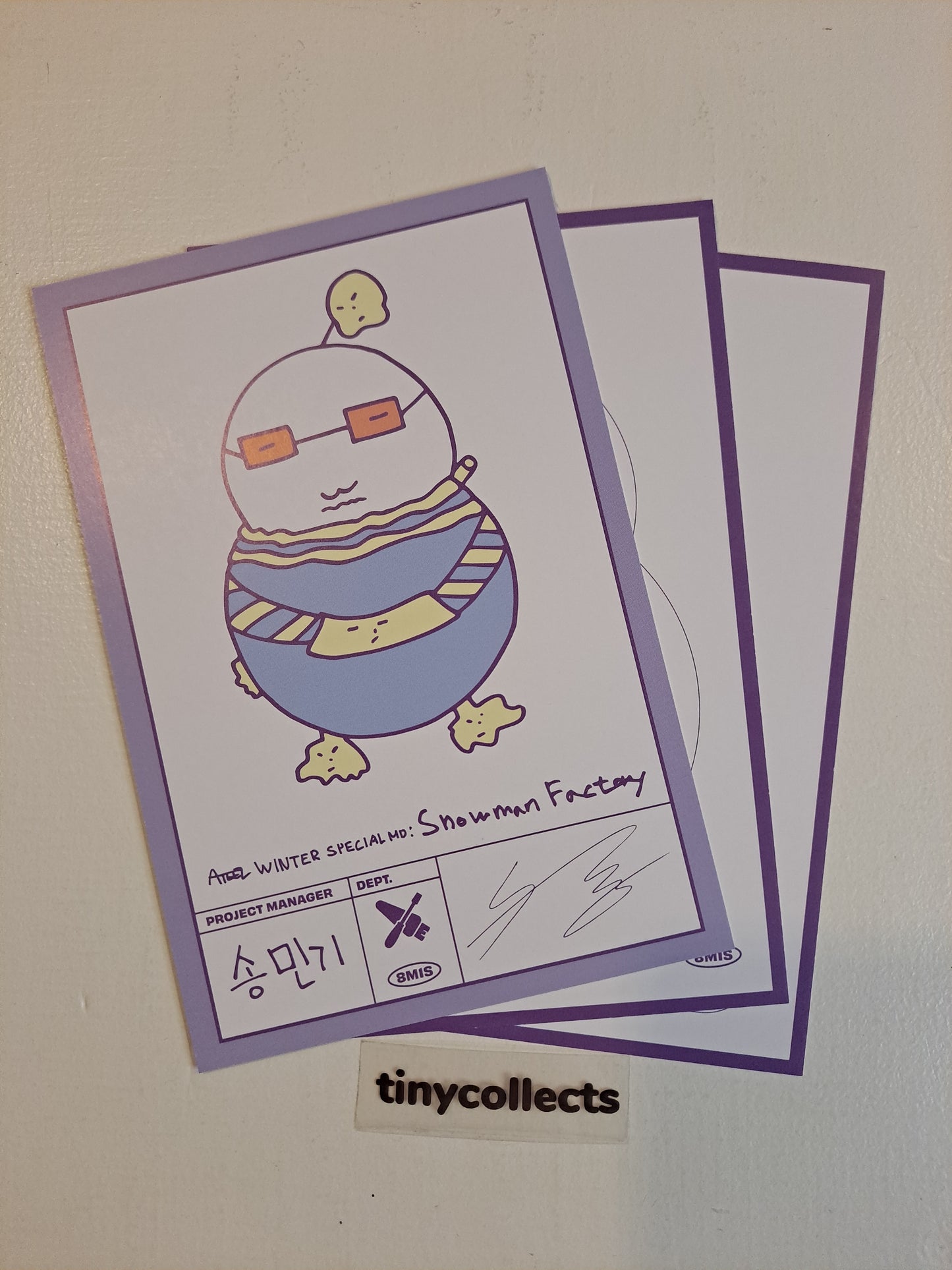 Mingi Postcard set Winter Special MD: Snowman Factory ATEEZ