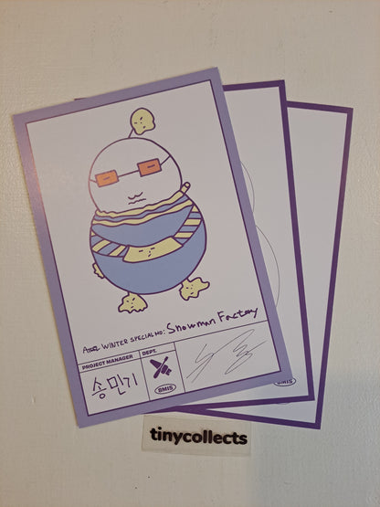 Mingi Postcard set Winter Special MD: Snowman Factory ATEEZ