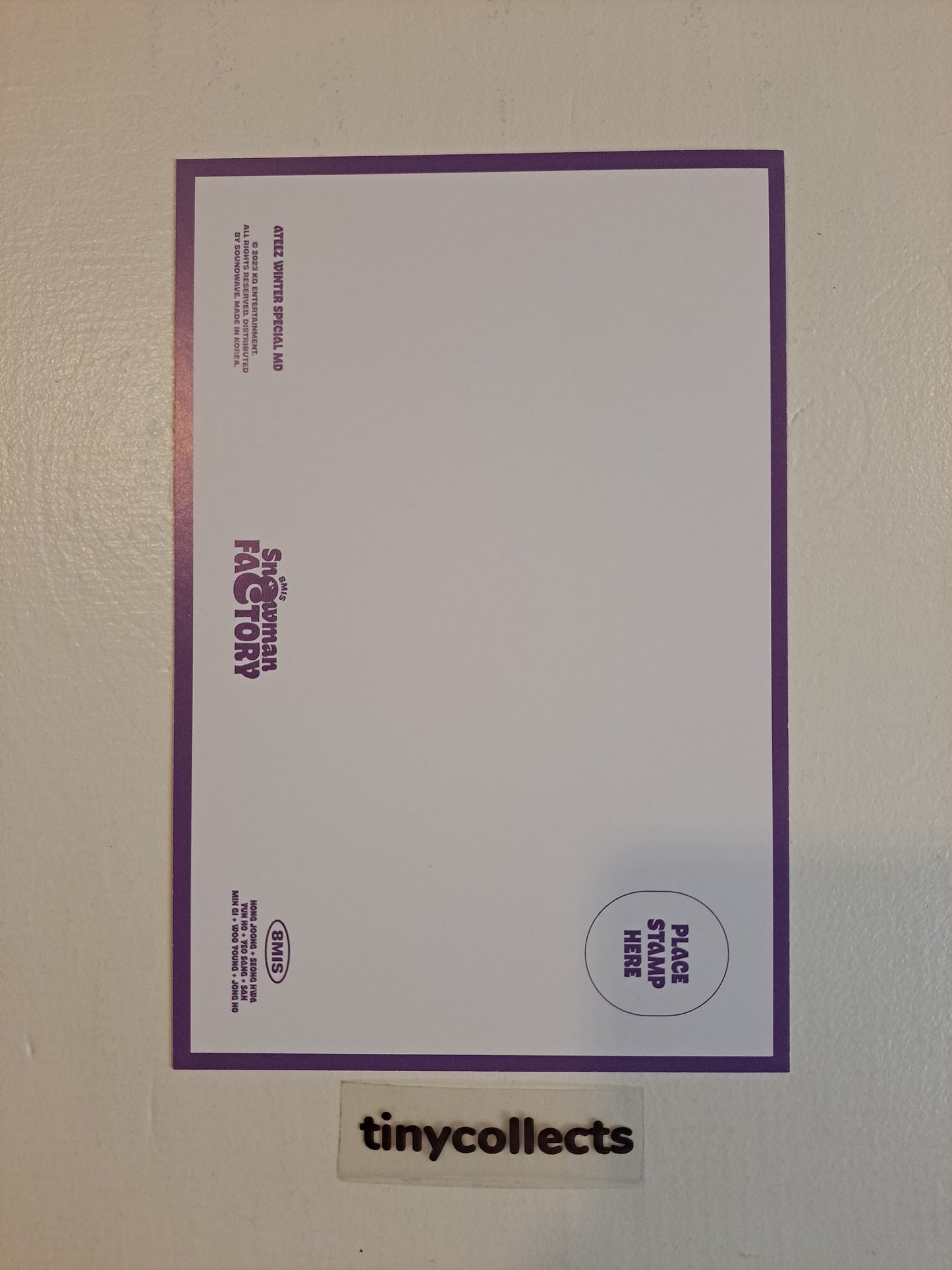 Mingi Postcard set Winter Special MD: Snowman Factory ATEEZ