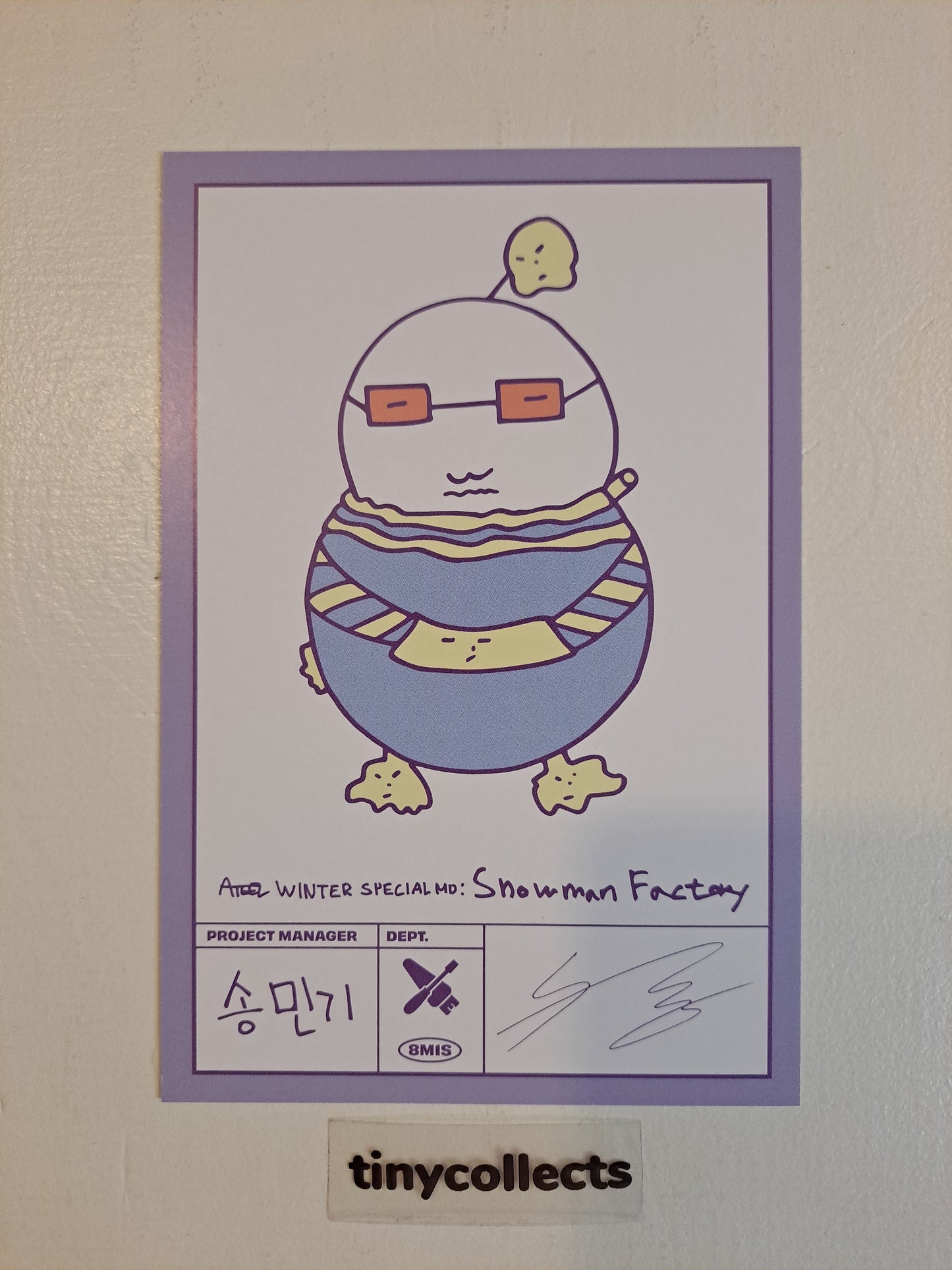 Mingi Postcard set Winter Special MD: Snowman Factory ATEEZ