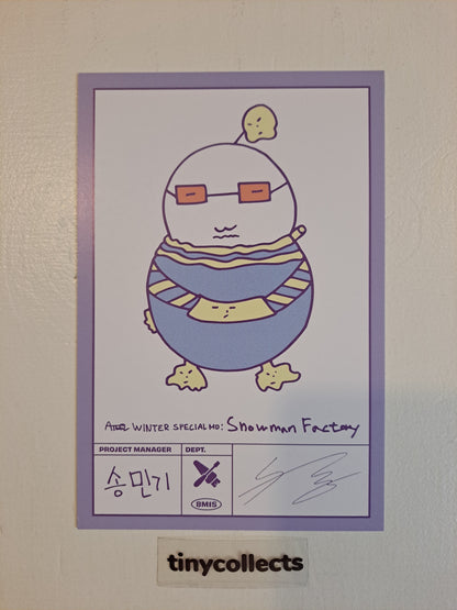 Mingi Postcard set Winter Special MD: Snowman Factory ATEEZ
