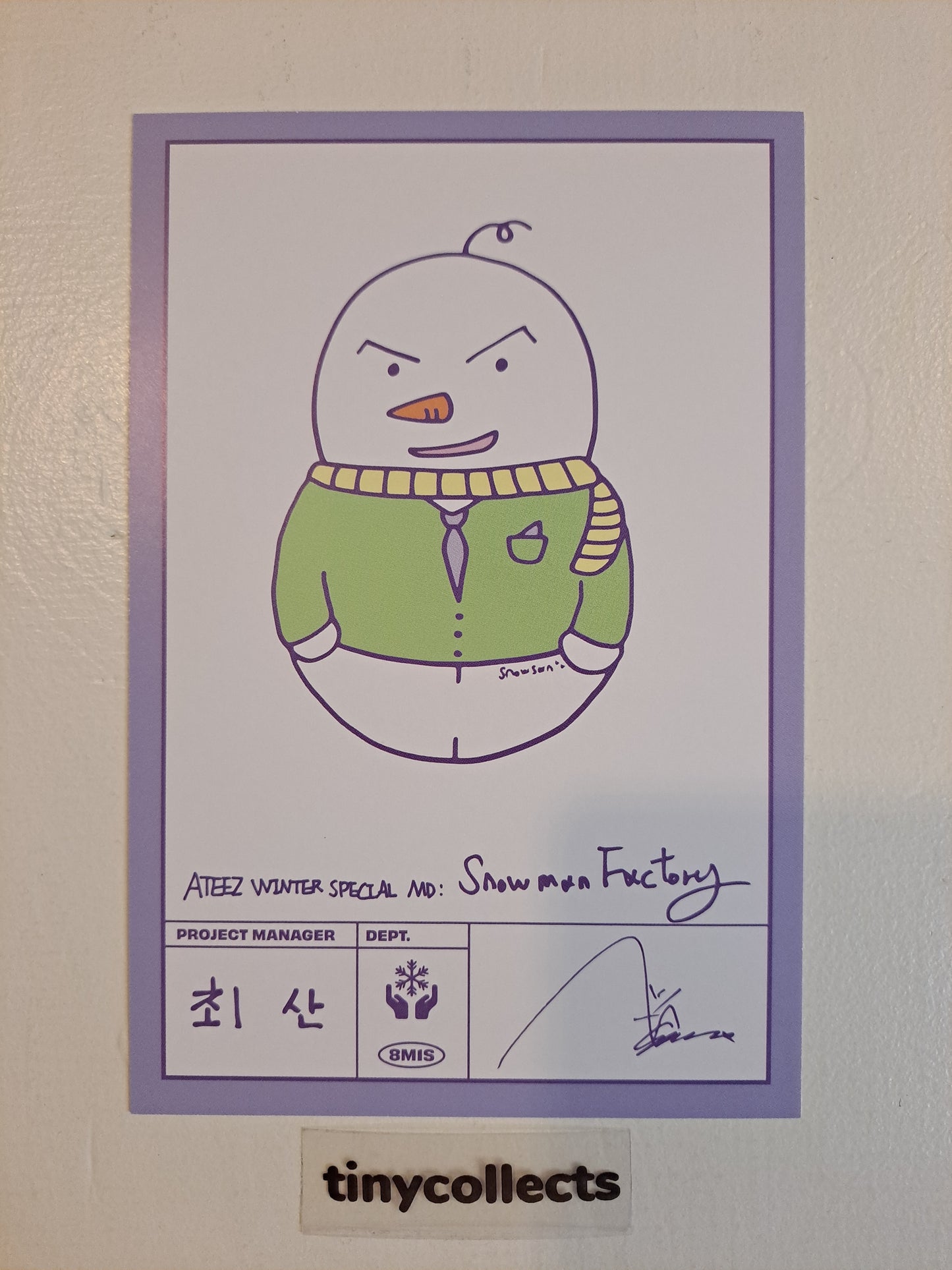 San Postcard set Winter Special MD: Snowman Factory ATEEZ