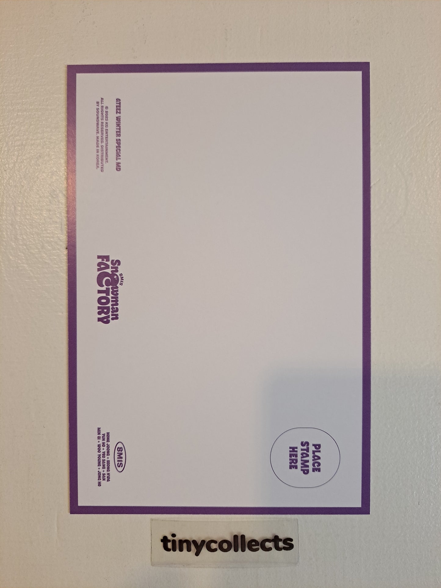 Seonghwa Postcard set Winter Special MD: Snowman Factory ATEEZ