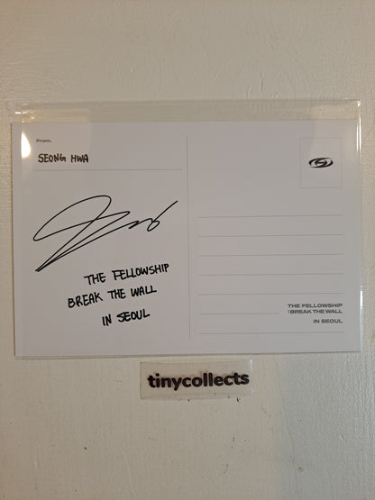 Seonghwa Postcard Blu-ray incl. The Fellowship: Break The Wall in Seoul Tour ATEEZ