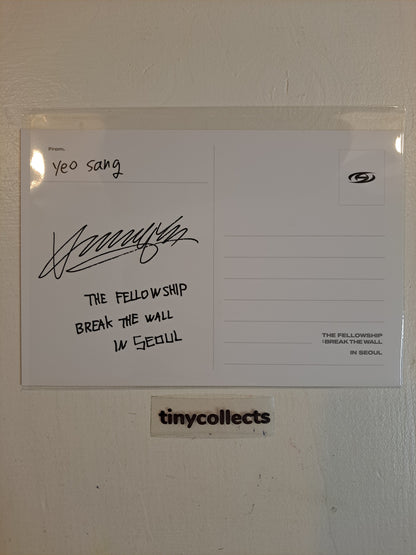 Yeosang Postcard Blu-ray incl. The Fellowship: Break The Wall in Seoul Tour ATEEZ