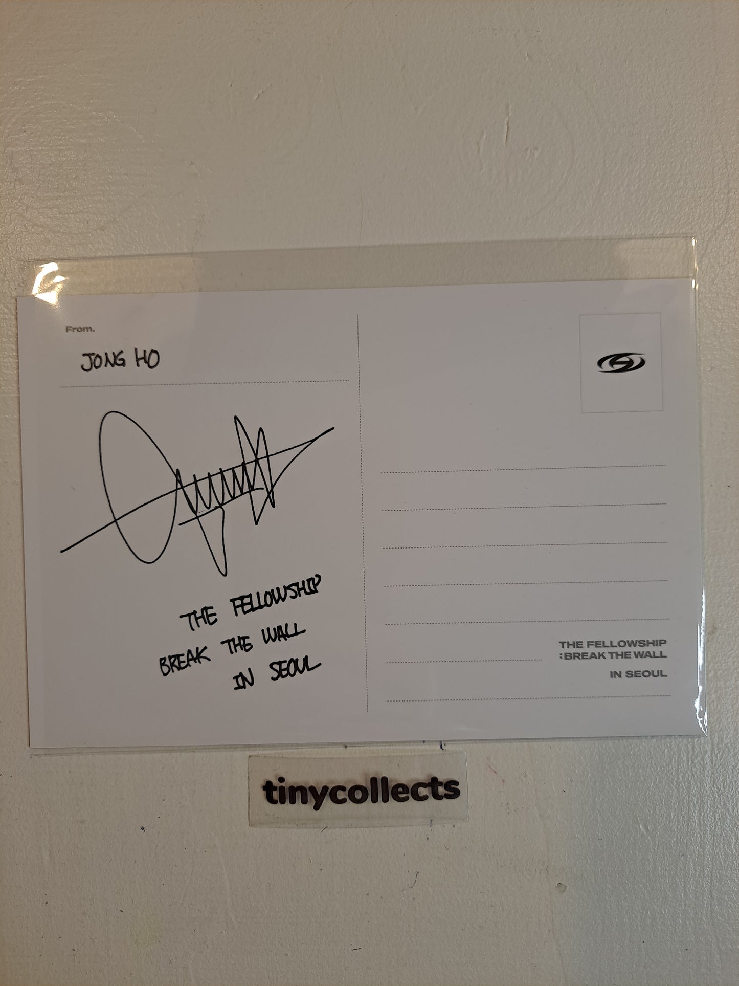 Jongho Postcard Blu-ray incl. The Fellowship: Break The Wall in Seoul Tour ATEEZ