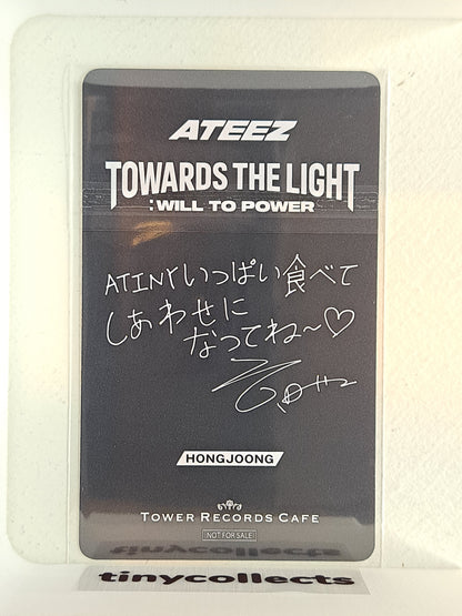 Hongjoong Tower Records Cafe benefit round 2 Towards The Light: Will to Power Tour ATEEZ