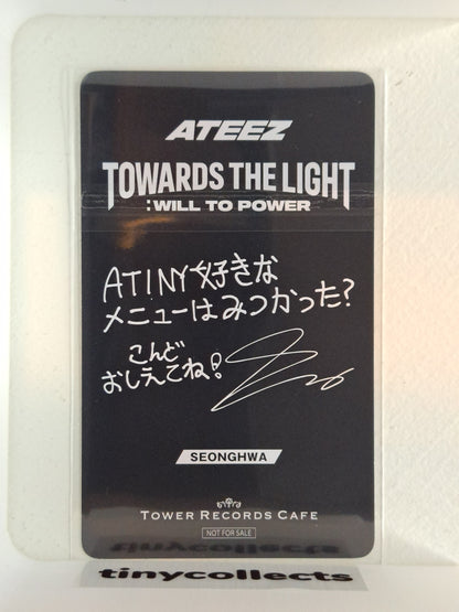 Seonghwa Tower Records Cafe benefit round 2 Towards The Light: Will to Power Tour ATEEZ