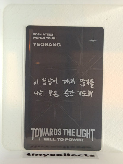 Yeosang Playcode incl. Towards The Light: Will to Power Tour ATEEZ