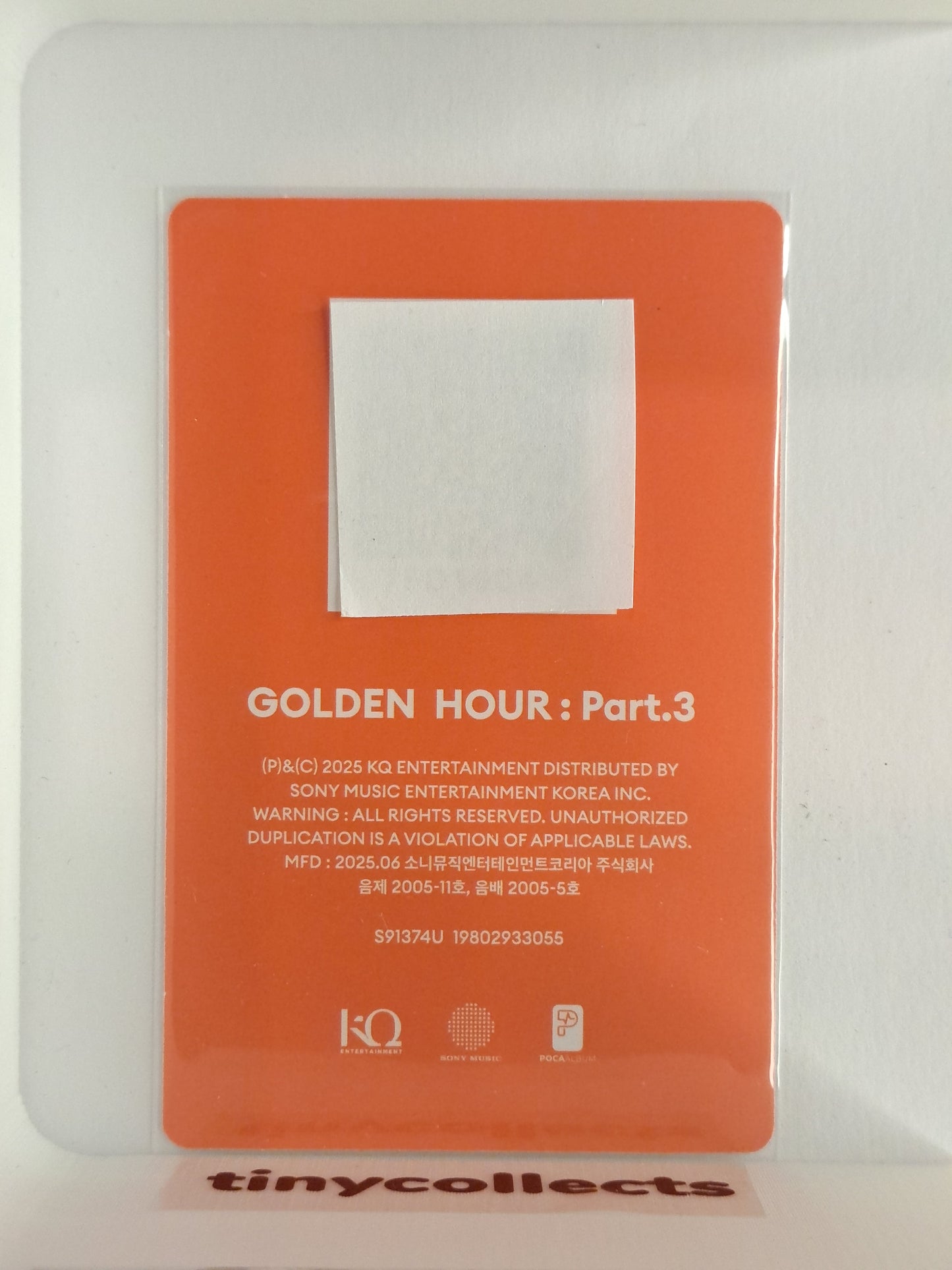 Hongjoong Poca incl. QR ver. 1 Golden Hour part 3