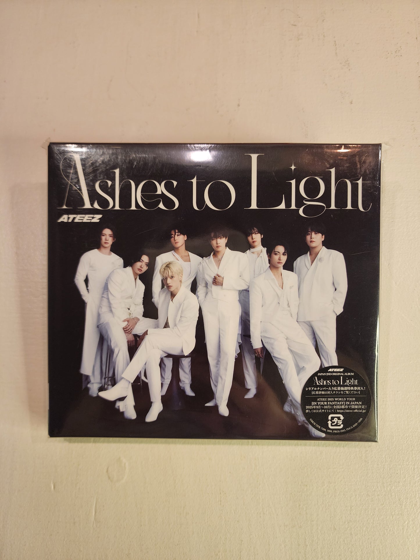 Unsealed ATINY ver. CD + DVD Jewel Case album Ashes to Light Japan ATEEZ