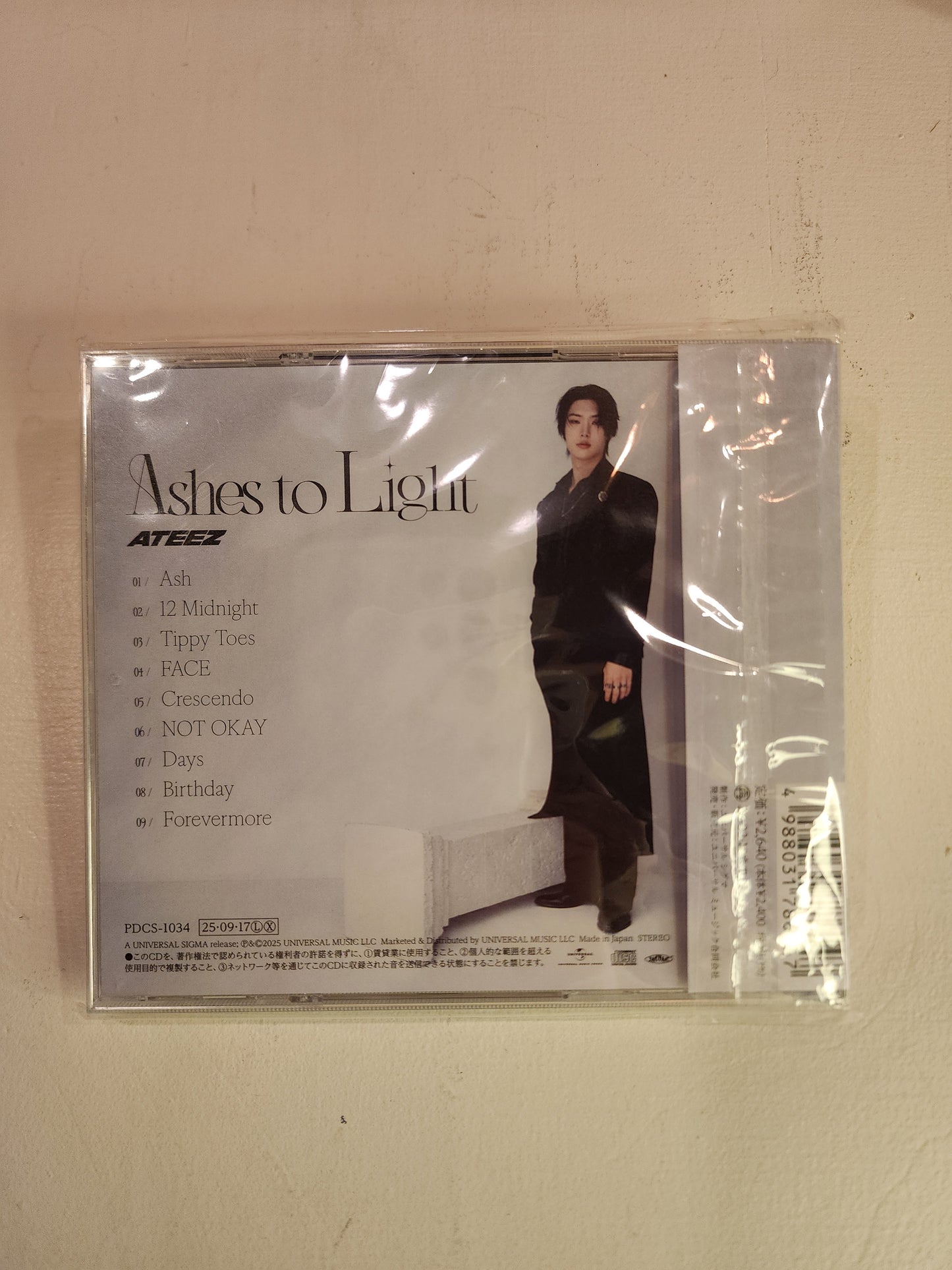 Unsealed Mingi Jewel Case album Ashes to Light Japan ATEEZ