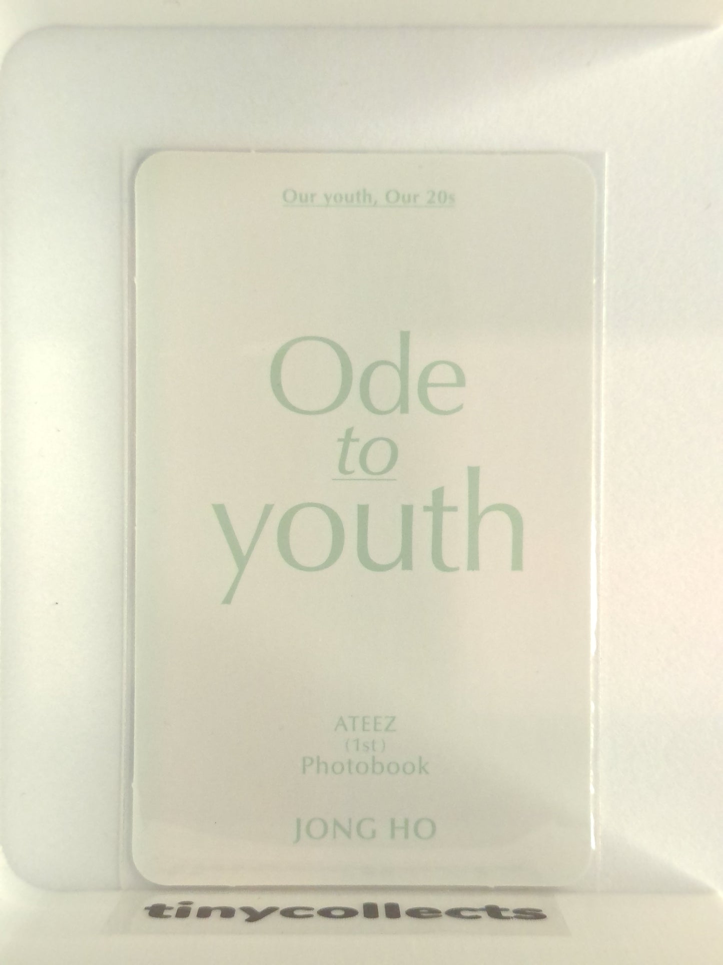 Jongho Ode To Youth incl. First Photobook ATEEZ
