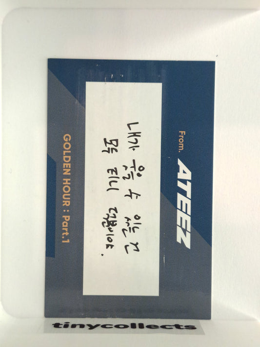 Yunho Soundwave MD Message card Photo & Scratch card set A incl. Golden Hour part 1