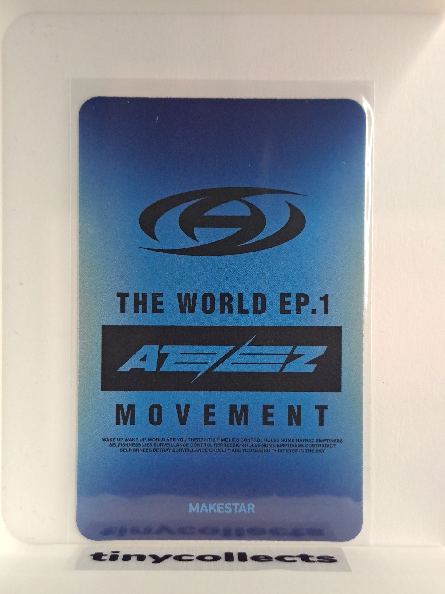Yunho Makestar 1.1 Hand Heart ver. fansign benefit The World Ep 1: Movement ATEEZ