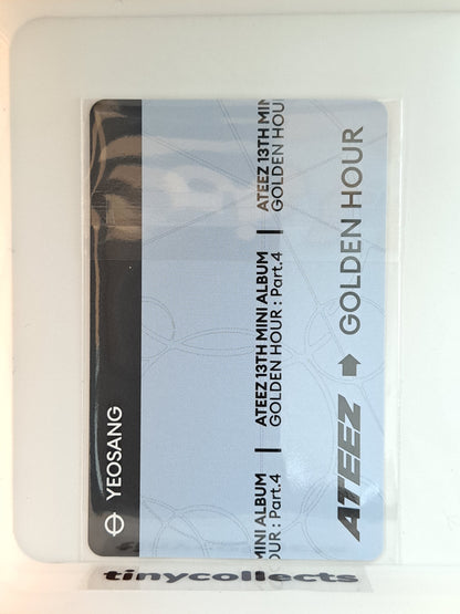 Yeosang PVC Photocard Holder Soundwave Pop-up merch Golden Hour part 4 ATEEZ