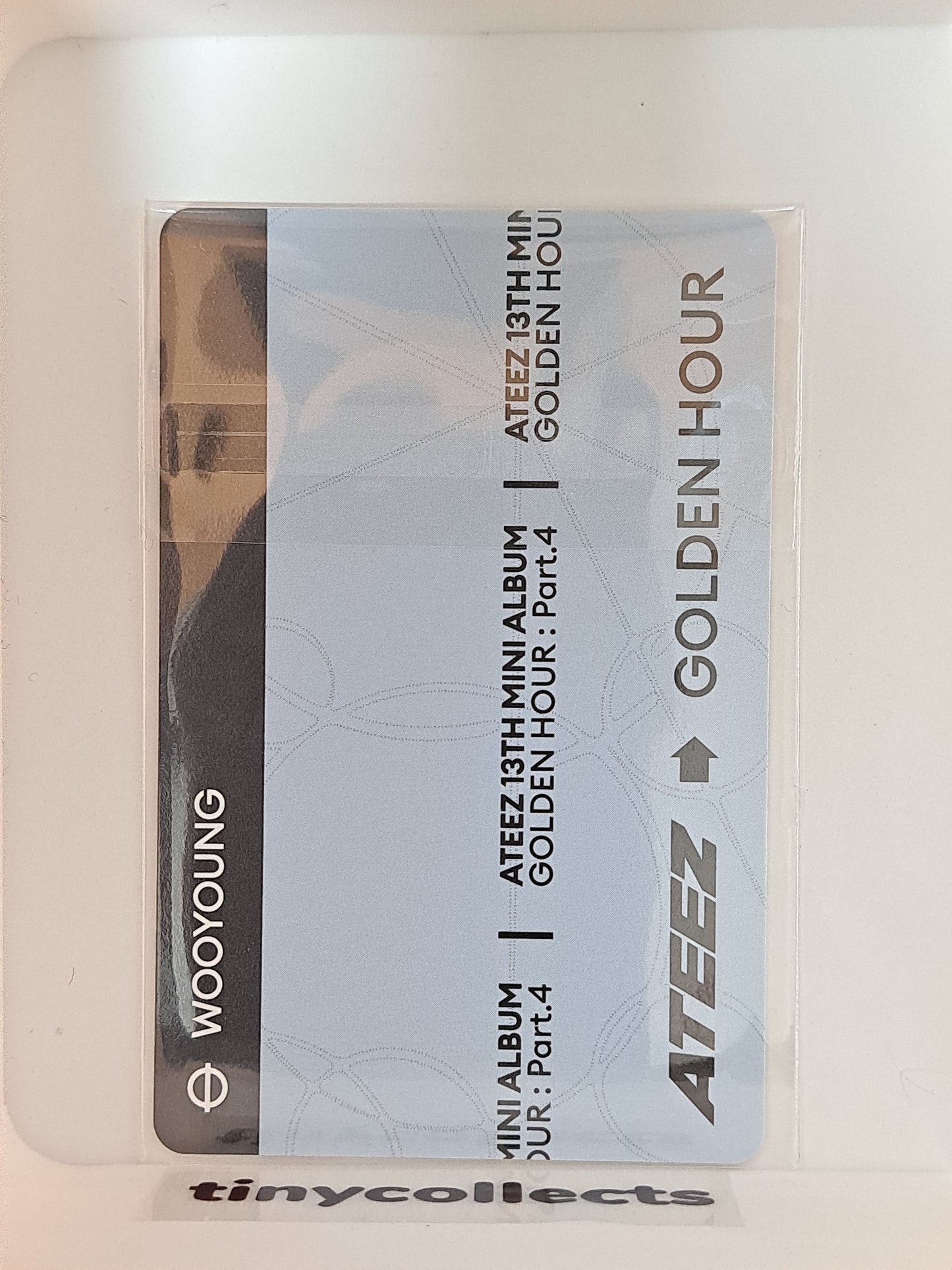 Wooyoung PVC Photocard Holder Soundwave Pop-up merch Golden Hour part 4 ATEEZ