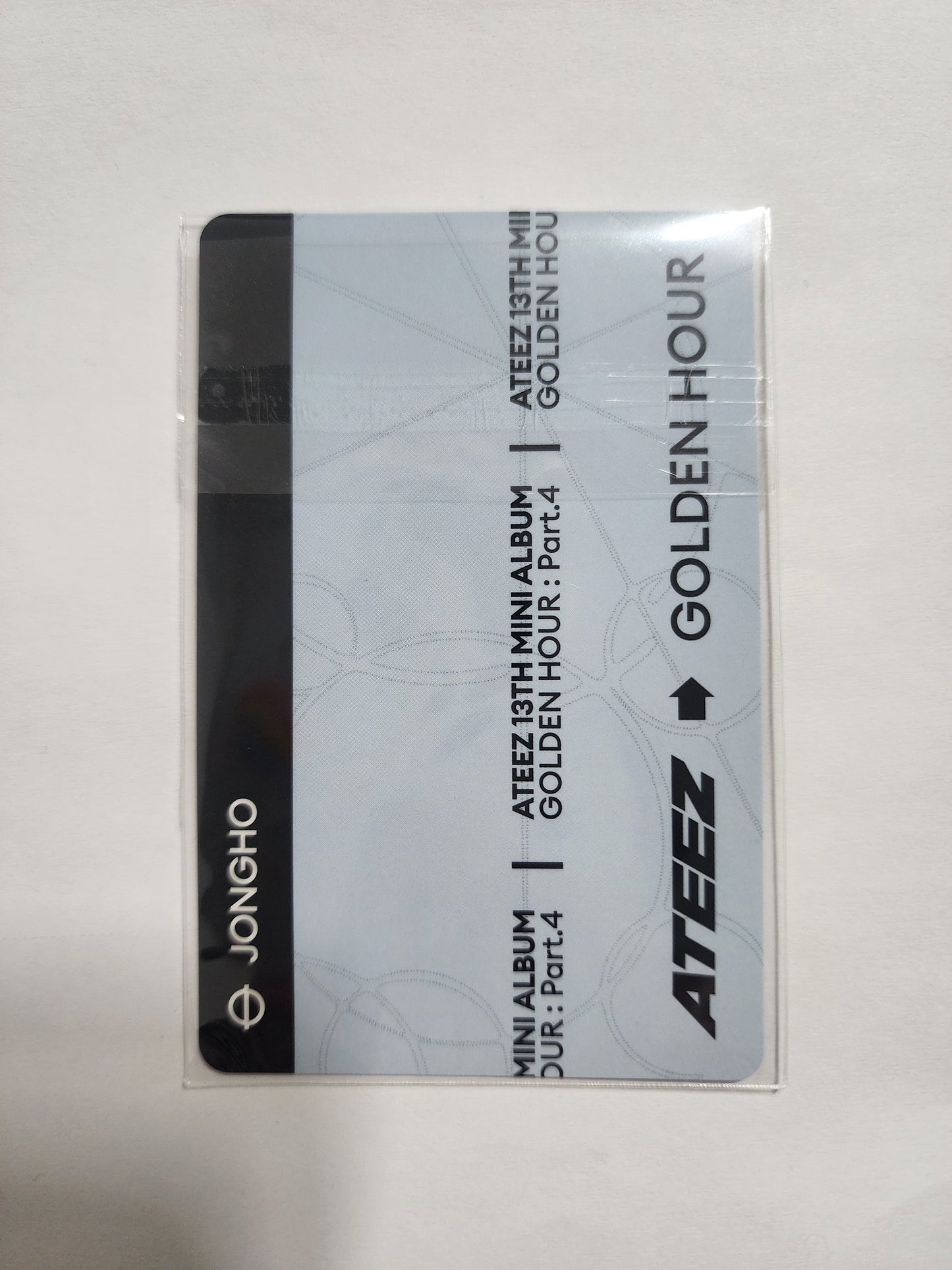 Jongho PVC Photocard Holder Soundwave Pop-up merch Golden Hour part 4 ATEEZ