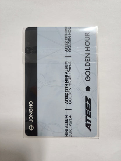 Jongho PVC Photocard Holder Soundwave Pop-up merch Golden Hour part 4 ATEEZ