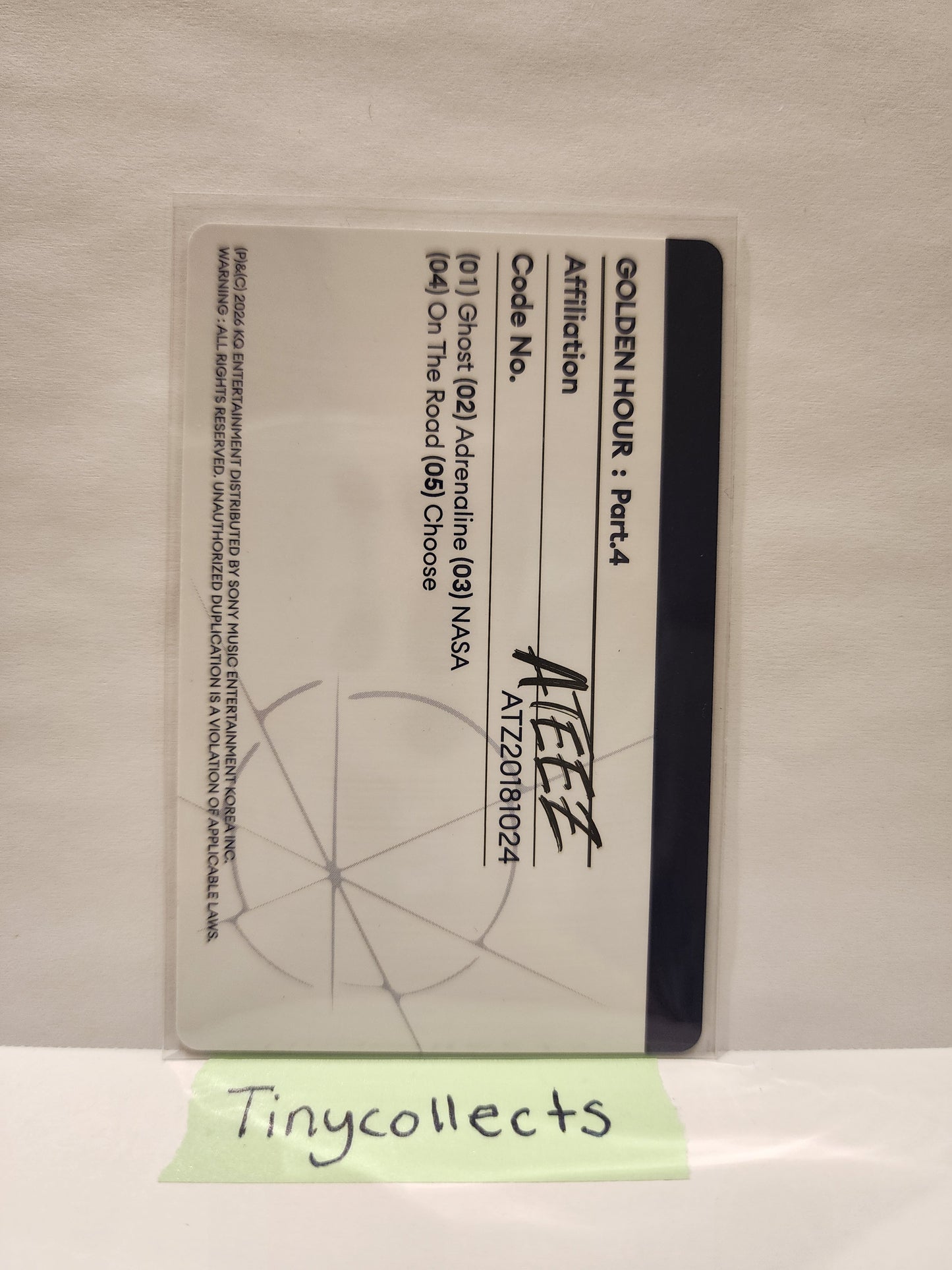 Yunho Diary ver. Z album incl. Golden Hour part 4 ATEEZ
