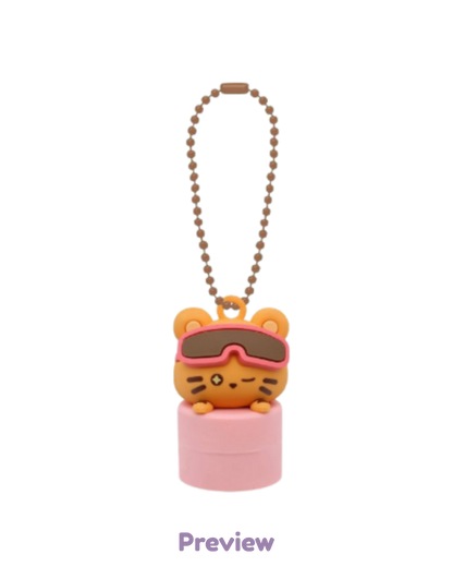 Blue Drift Lip Cap Keyring Merch 8th Anniversary Exhibition ATEEZ