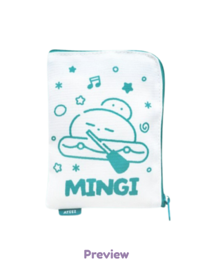 Blue Drift Mini Pouch Merch 8th Anniversary Exhibition ATEEZ