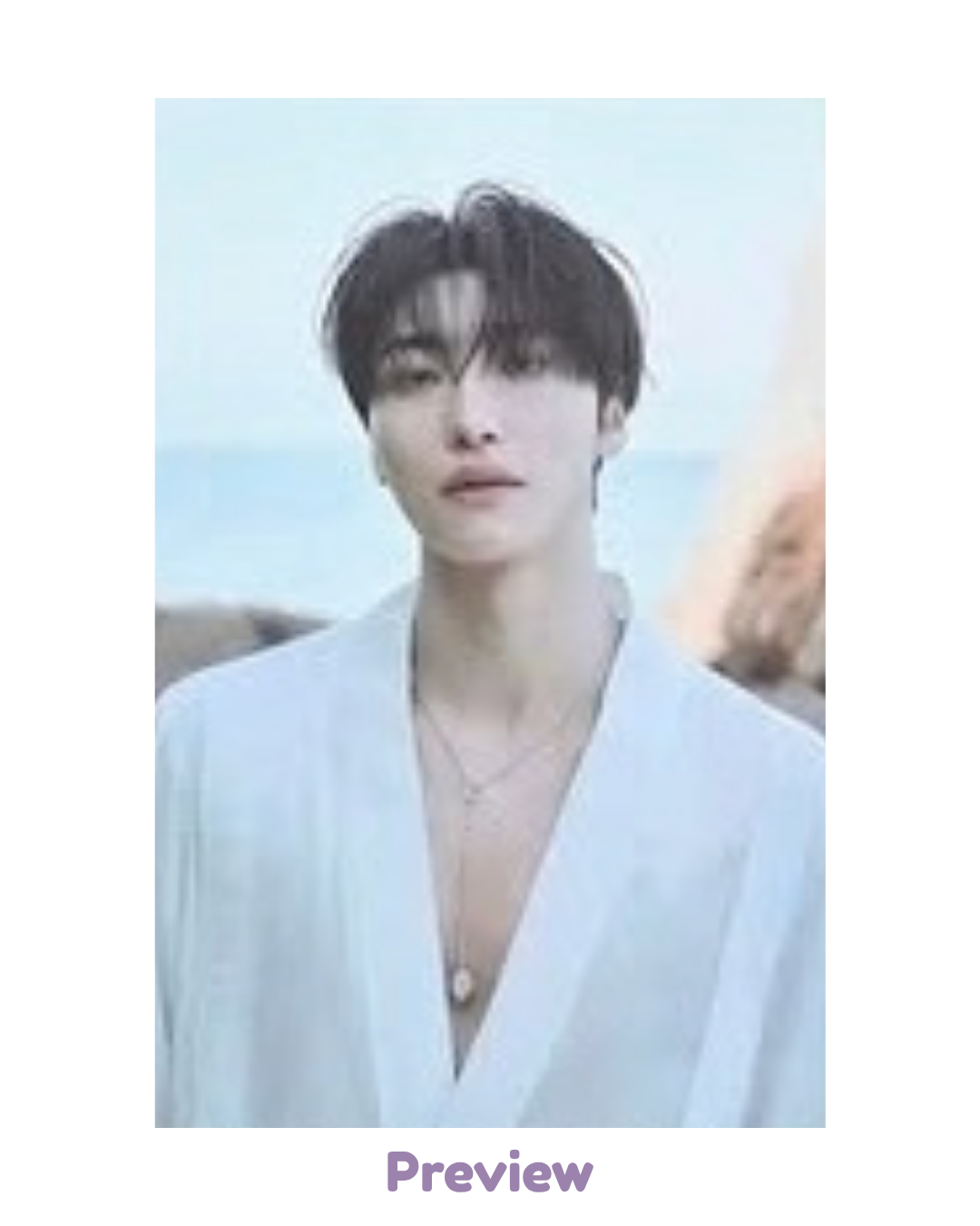 Seonghwa SNS+80K Lucky Draw ver. Postcard Purchase Benefit Blue Drift 8th Anniversary Exhibition ATEEZ