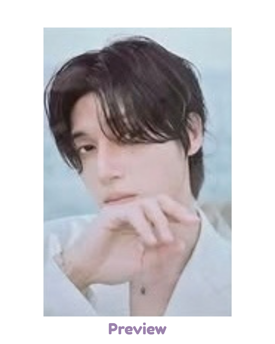 Wooyoung SNS+80K Lucky Draw ver. Postcard Purchase Benefit Blue Drift 8th Anniversary Exhibition ATEEZ