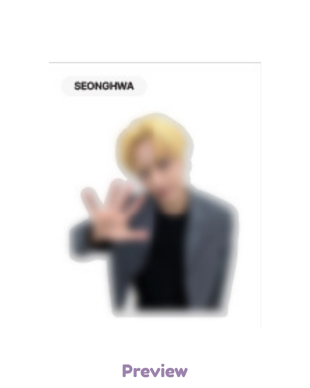 Seonghwa Apple Music Lucky Draw 1.2 Sticker ver. Golden Hour part 5 ATEEZ